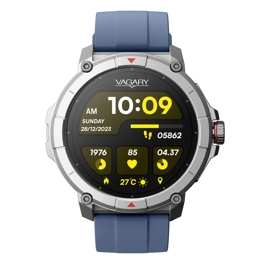 Orologio Uomo Vagary Smartwatch Argentato Blu Gomma X04A-002VY