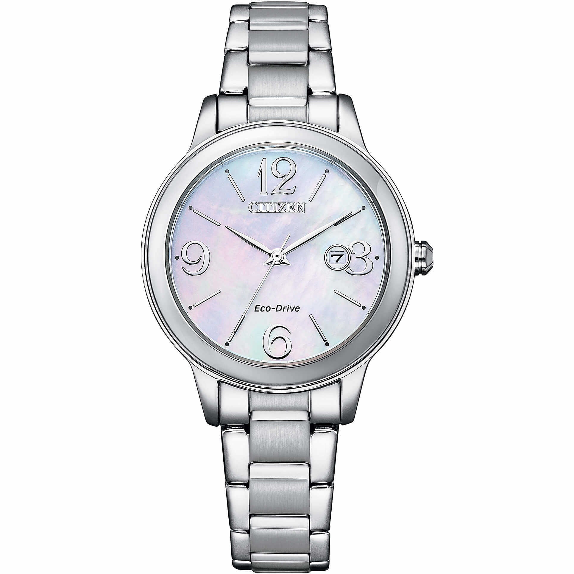 Orologio Donna Citizen Eco Drive Madre Perla Data Acciaio EW2620-86D