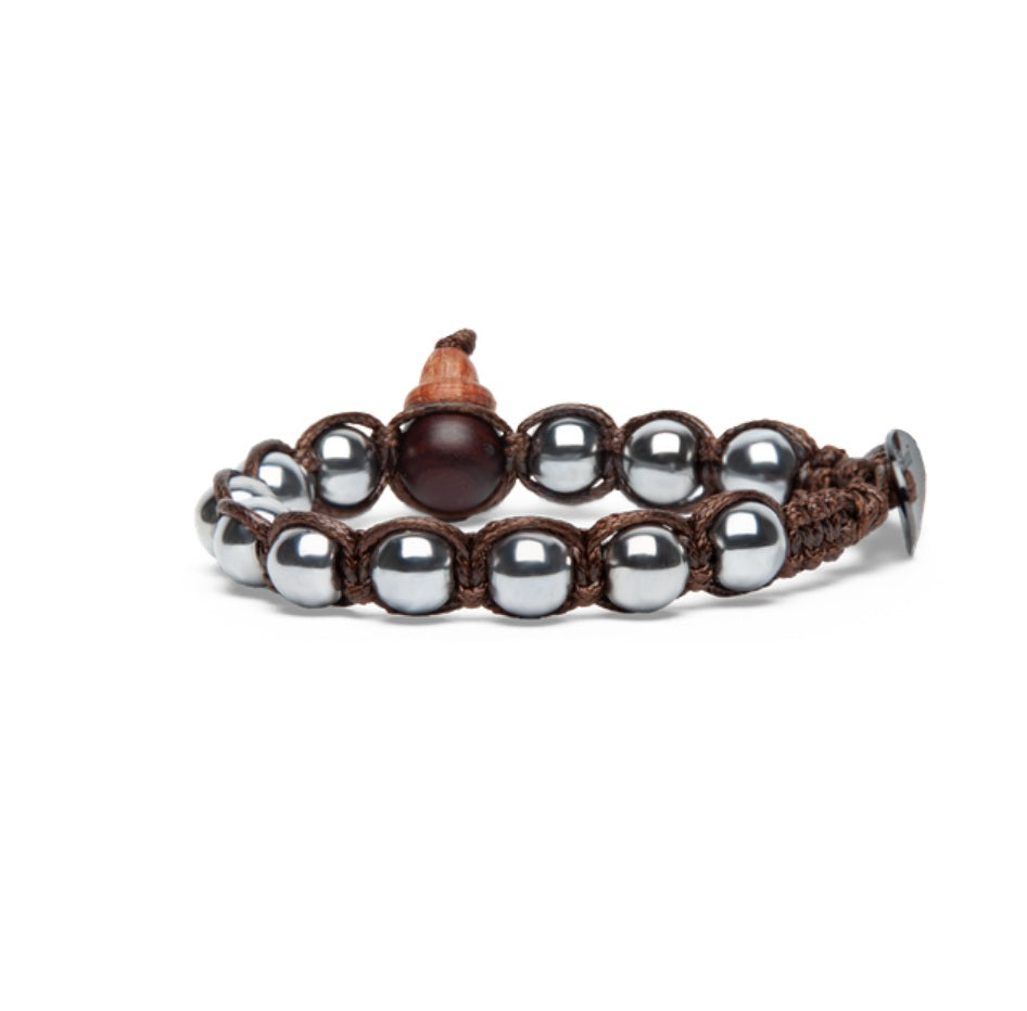 Bracciale Uomo Tamashii Pietra Ematite Lucido  Porta Fortuna BHS900-22S