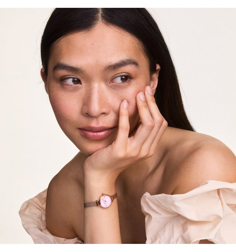 Orologio Donna Daniel Wellington Acciaio Champagne Petit Mini Melrose DW00100743