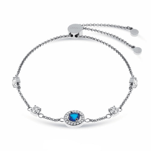 Bracciale Donna Liu Jo Acciaio Punto Luce Blu Zirconi Bianchi LJ2265
