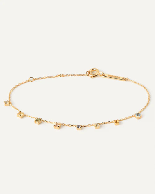 Bracciale Donna PDPaola Argento Dorato 925 Zircone Verde Blu Rosa PU01-782-U