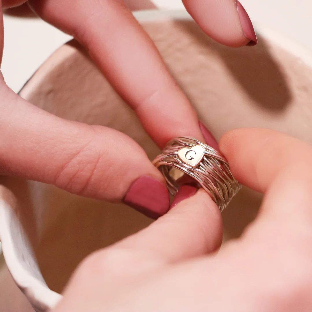 Anello Donna Filodellavita Rubinia 13 Fili Argento 925 Cuore Oro Rosa Mis 16 AN325AR