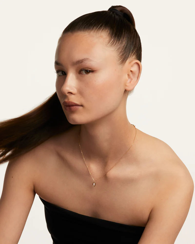 Collana Donna PDPaola Argento 925 Dorato Mini Iniziale R Zirconi CO01-529-U