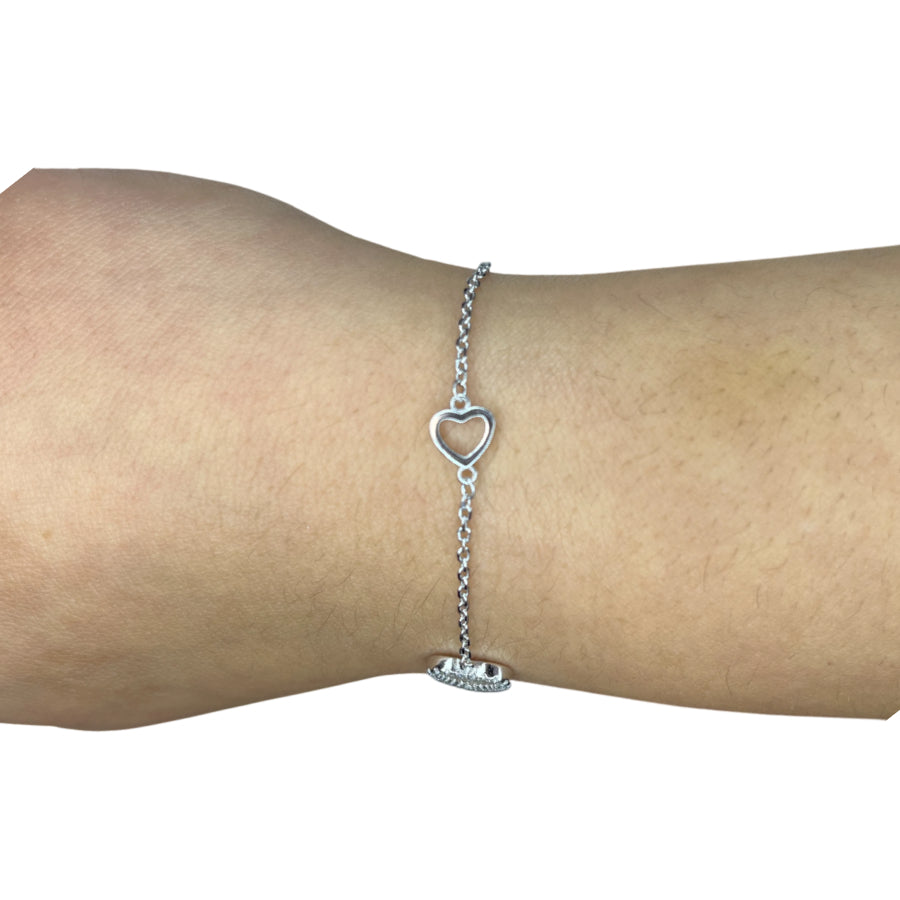 Bracciale Donna Re Mida Argento Cuori Zirconi BR-Djv-1