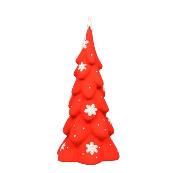 Candela Adpal Albero Rosso Opaco Stelle Bianche AD-27