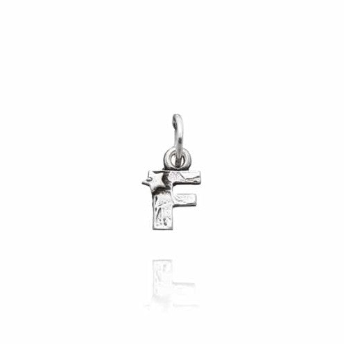 Charm Donna Giovanni Raspini Argento 925 Iniziale F Con Una Stella Fatto A Mano 06652