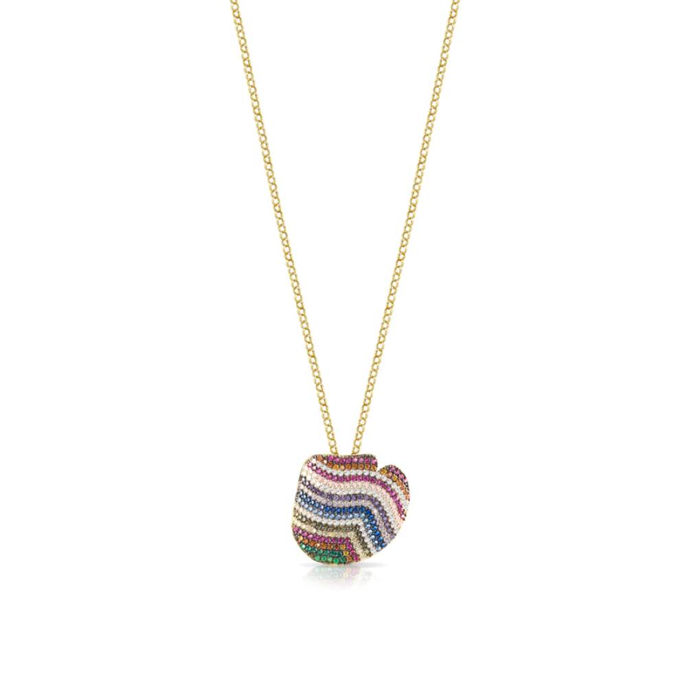 Collana Donna Sogni Argento 925 Pavè Zirconi Multicolor CL055GM