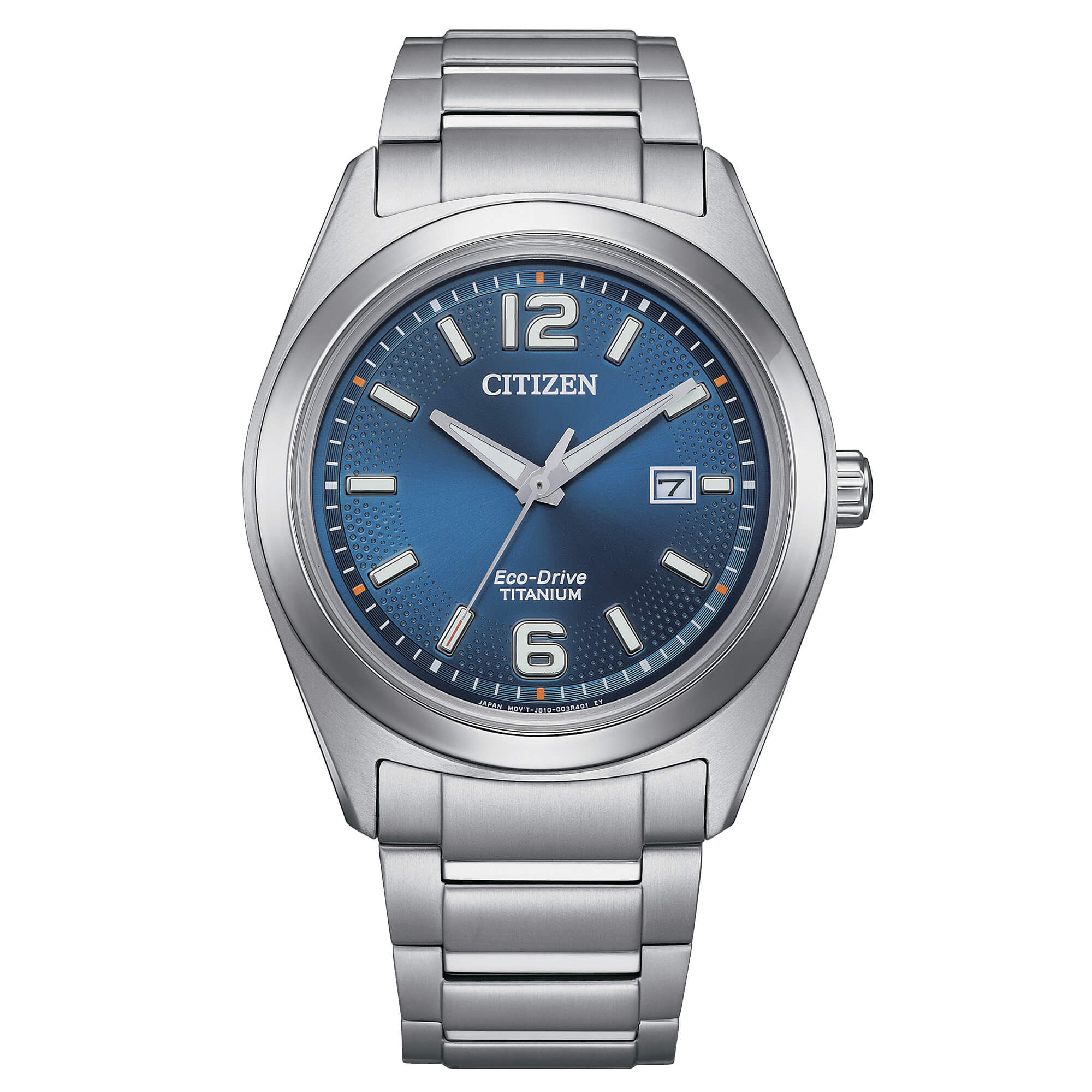 Orologio Uomo Citizen Eco Drive Super Titanio Solo Tempo Data Blu AW1641-81L