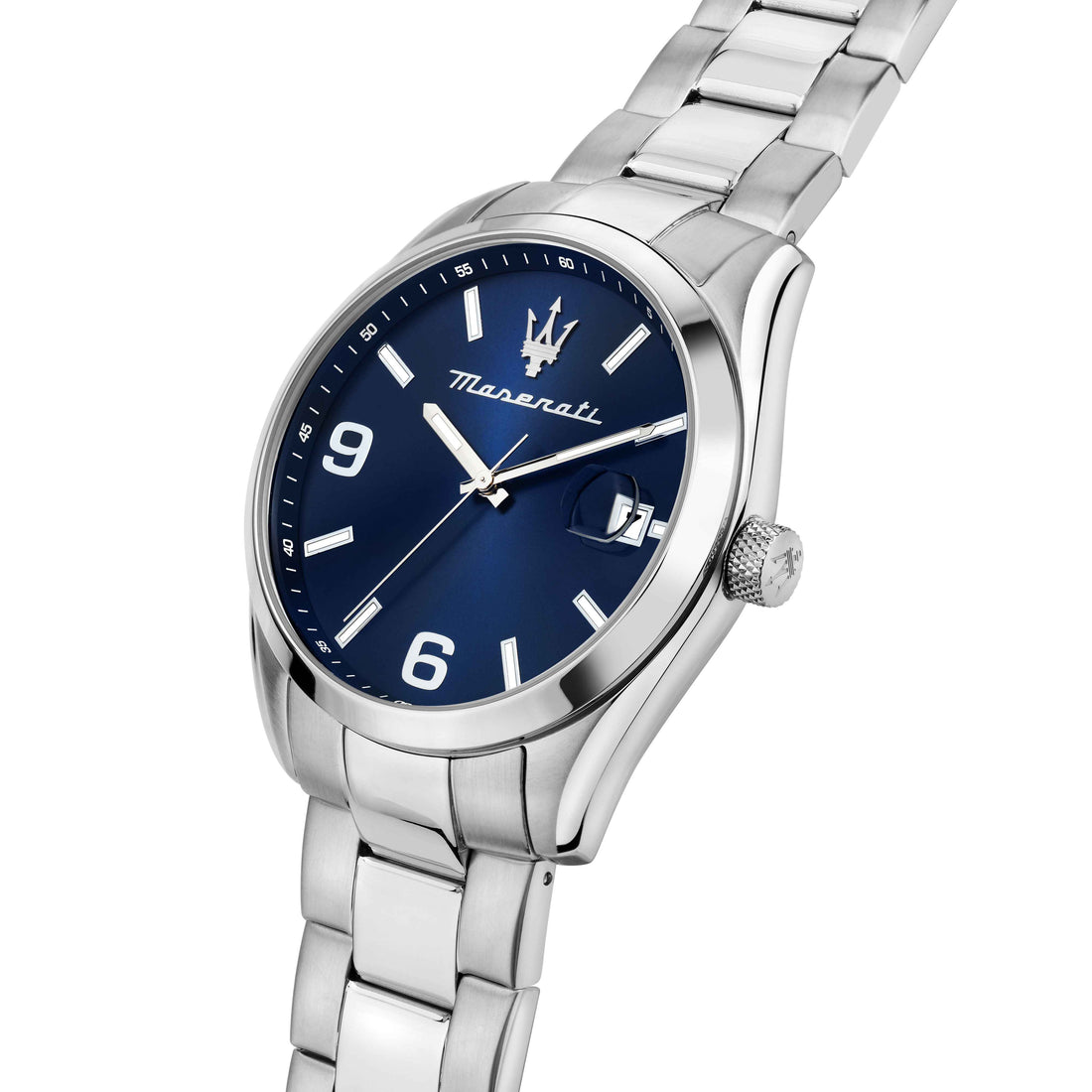 Orologio Uomo Maserati Acciaio Quarzo Solo Tempo Data Blu R8853151013