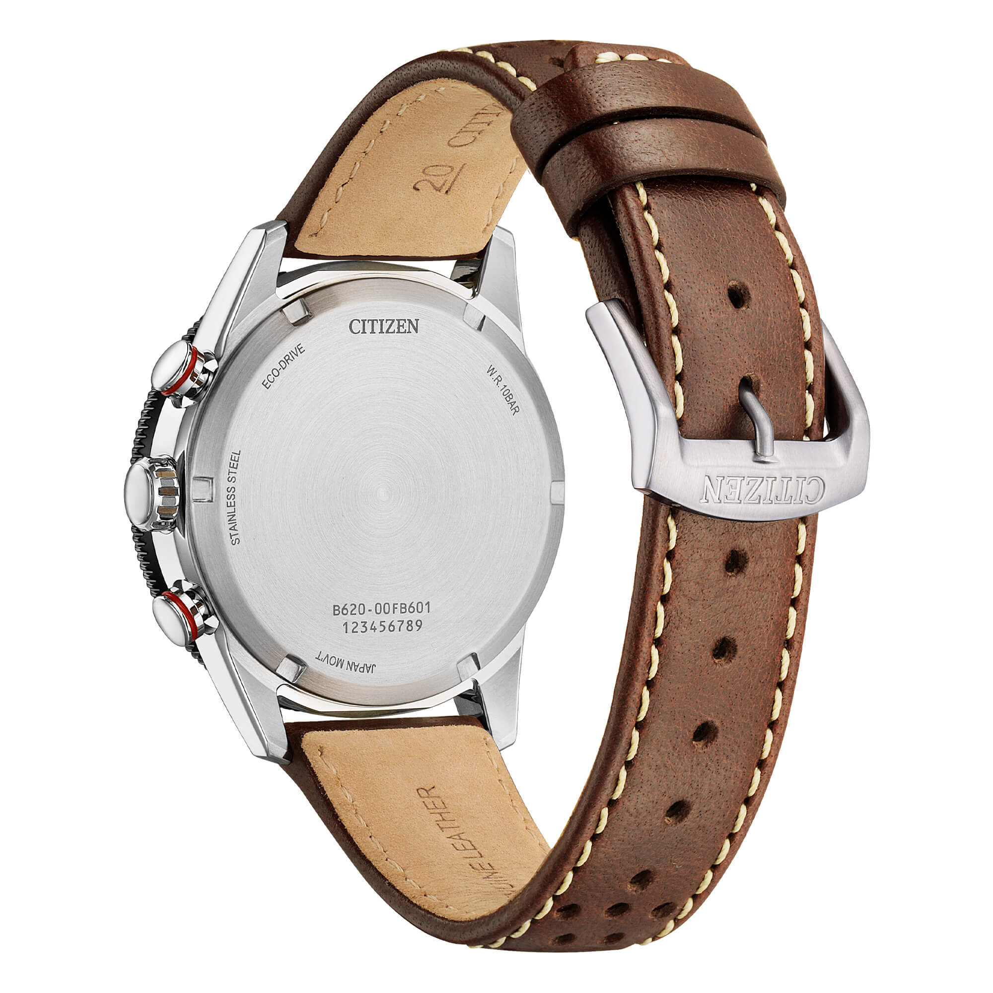 Orologio Uomo Citizen Marrone Racing Eco-Drive Cronografo Acciaio CA4714-04A