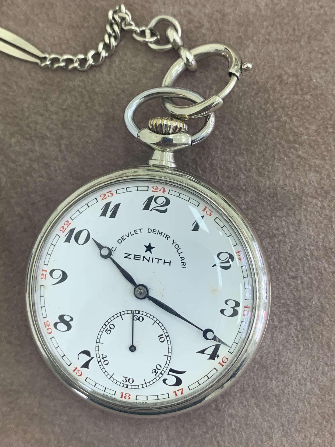 Orologio Uomo Tascabile Zenith Ferrovie Grand Prix 1865 Movimento Dorato