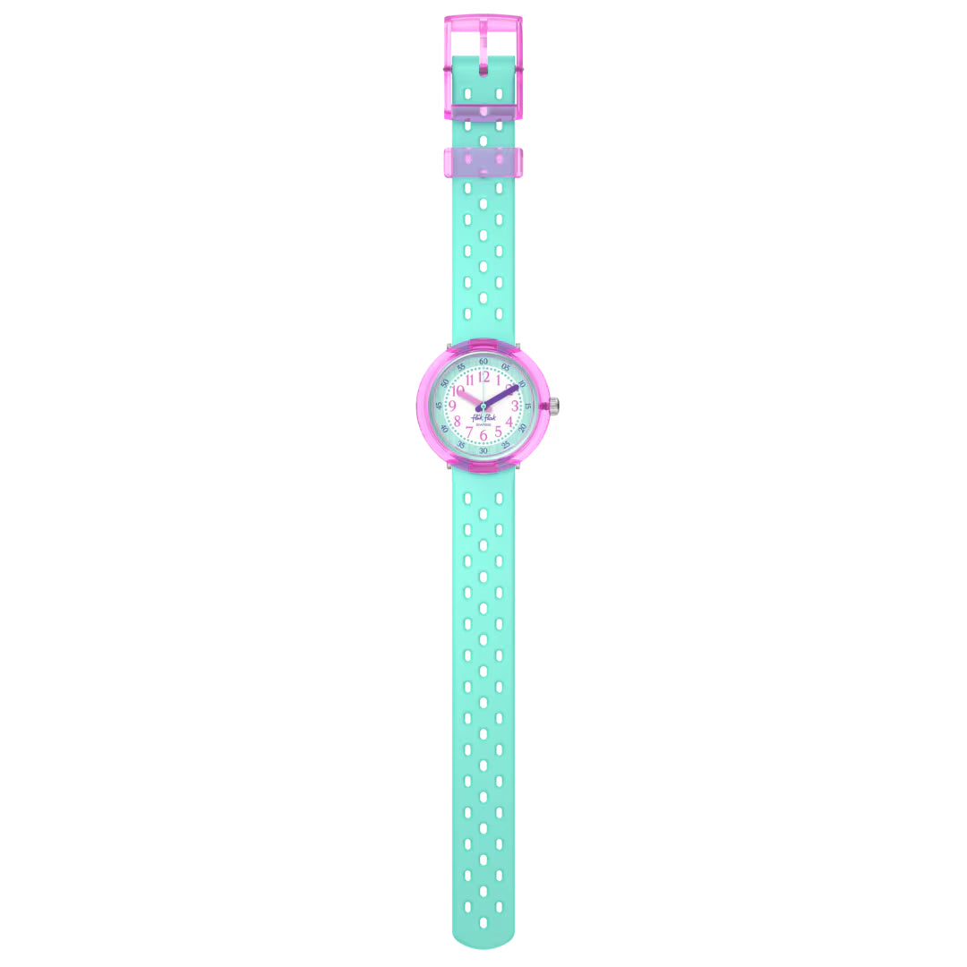 Orologio Bambina Swatch Flik Flak FIZZ IN MINT Rosa Verde Acqua ZFCNP003