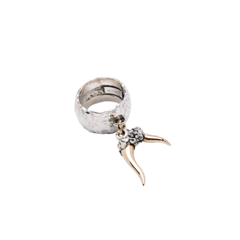 Anello Donna Nemoris Argento 925 Bronzo Rosè Misura 18 Corni Pendenti BAF38