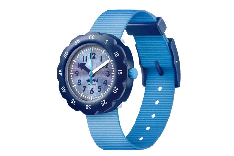 Orologio Bambino Swatch Flik Flak Shades Of Blue Quarzo Solo Tempo Blu ZFPSP060