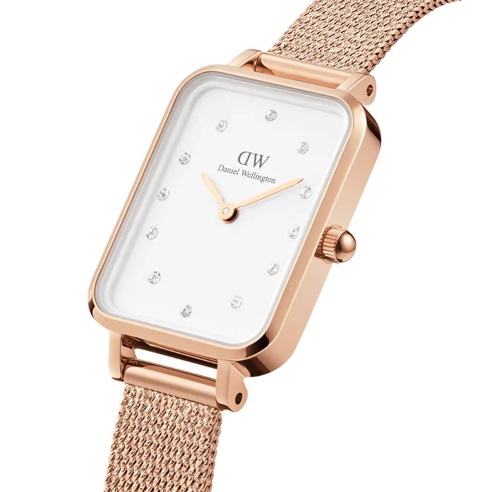 Orologio Donna Daniel Wellington Quarzo Acciaio Rosè Bianco Zirconi DW00100527