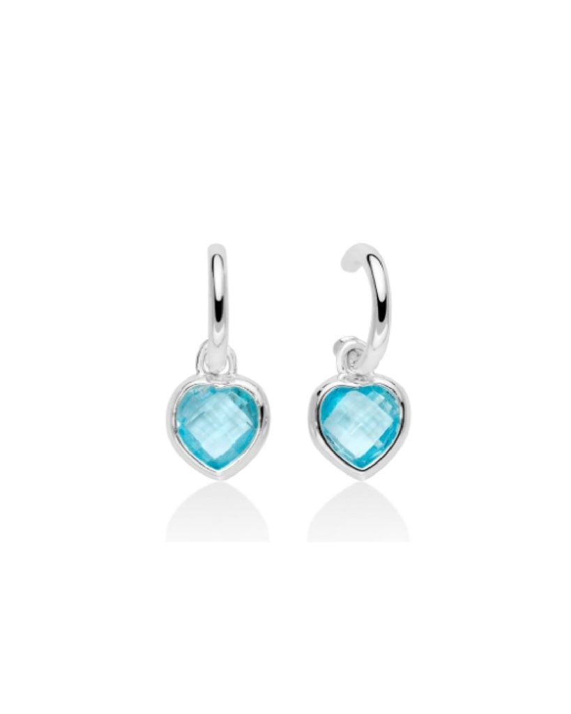 Orecchini Donna Miluna Argento 925 e topazio azzurro a cuore  ERD2568