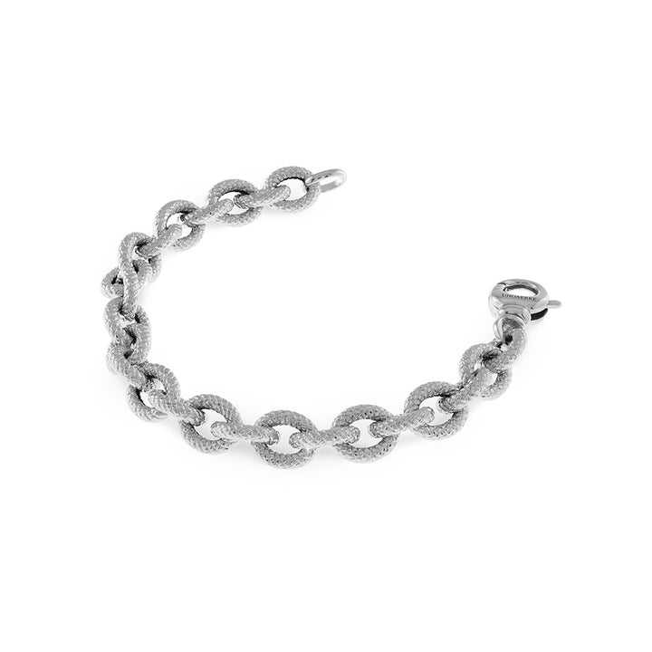 Bracciale Donna Unoaerre Argento 925 Maglia Ovale Godronata 485421