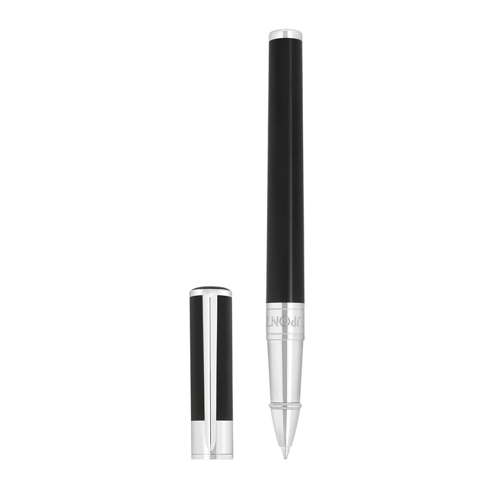 Penna Uomo Dupont Roller Biro Lucido Acciaio Lacca Nera 272200