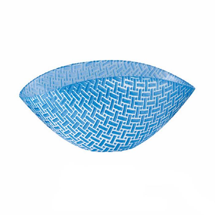 Coppa Cristallo Onlylux Pattern Bianco Celeste 28x14 cm OL03067