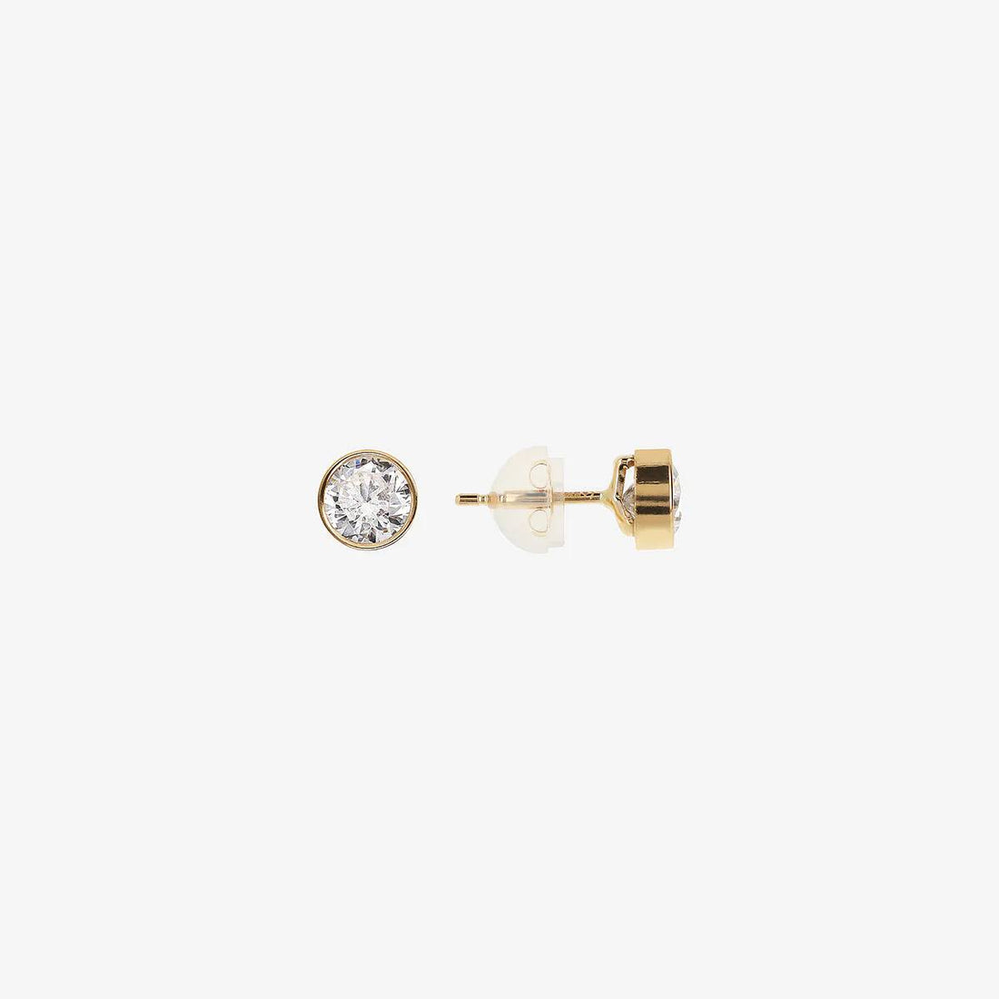 Orecchini Donna Bambina Milor Gold 9 KT Punto Luce Zircone Bianco WSGD90492.YG