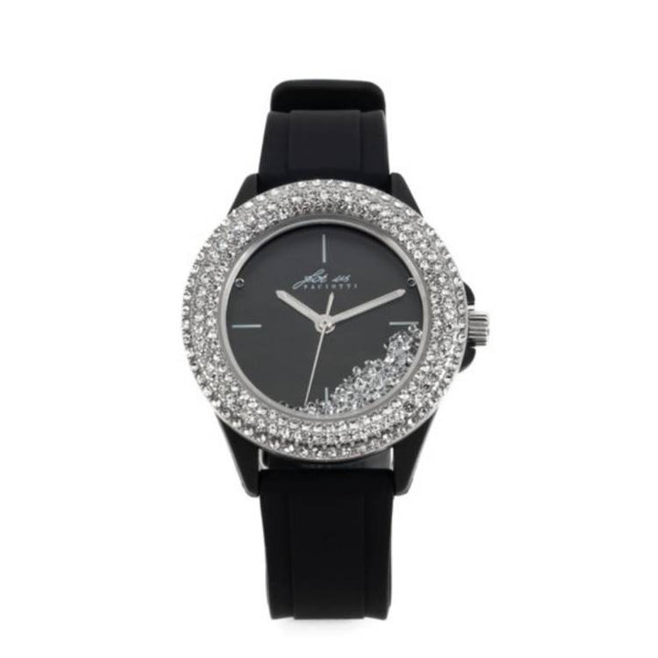 Orologio Donna 4US Cesare Paciotti Quarzo Solo Tempo Nero Zirconi Bianchi T4SW498