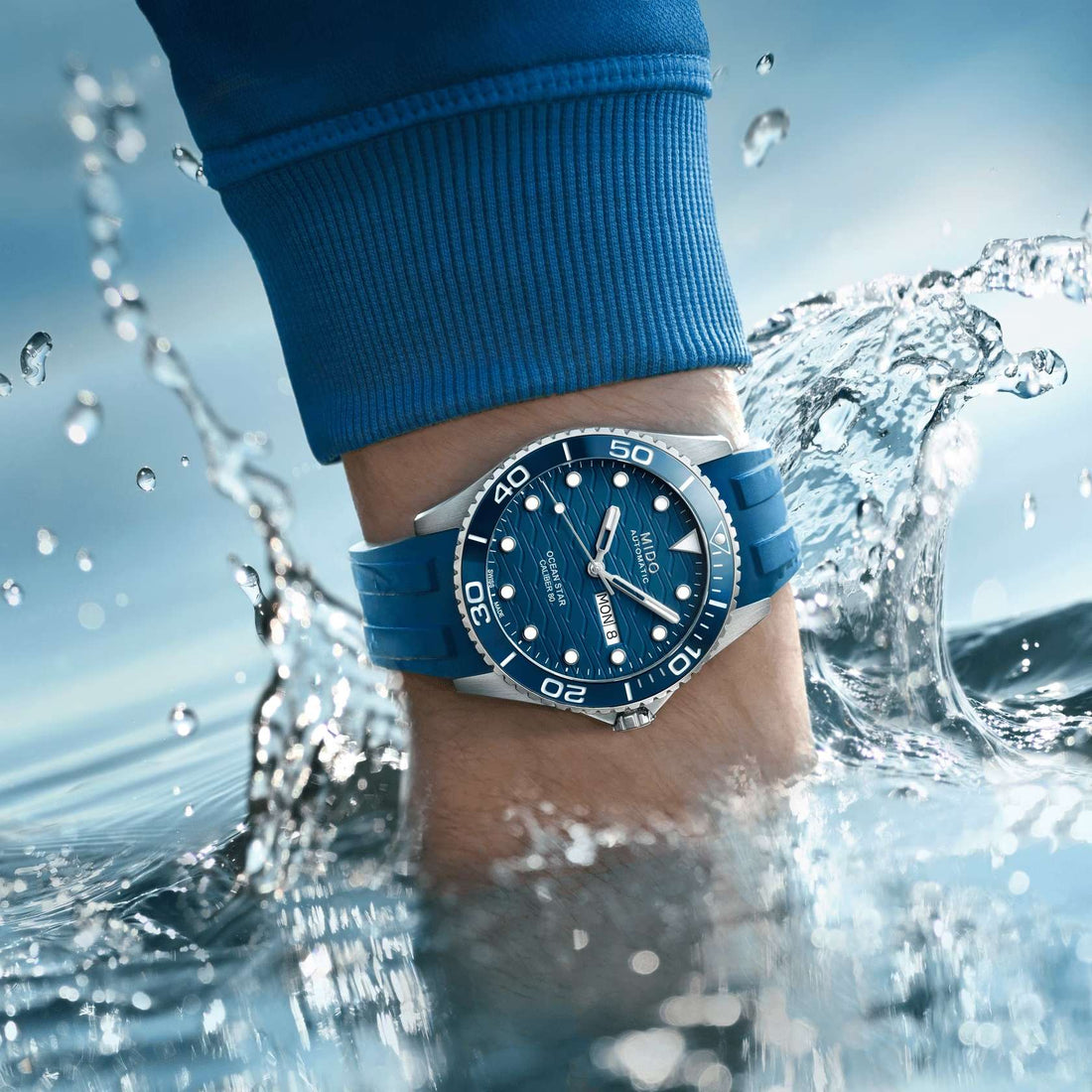 Orologio Uomo Mido Automatico Ocean Star 200C Doppia Data Blu M0424301704100
