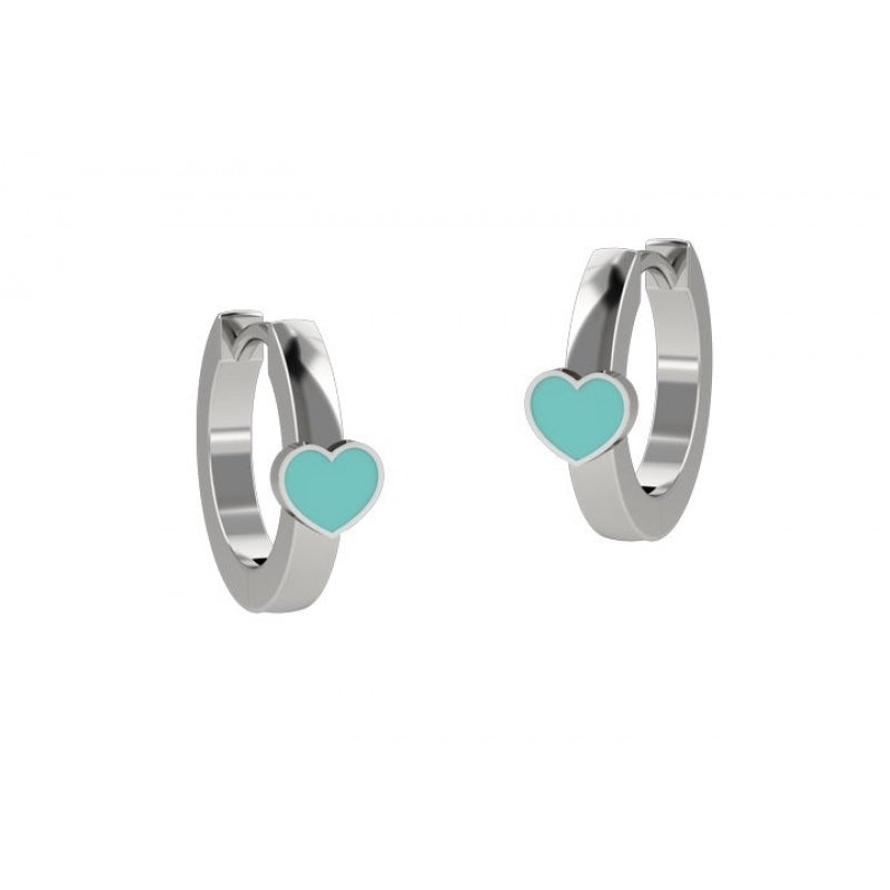 Orecchini Bambino Nanàn Argento 925 Cuore Turchese NAN0154