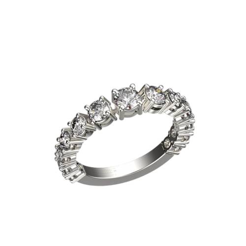 Anello Donna John Richmond Titanio Silver IP Brillanti Bianchi JRETR02WW14