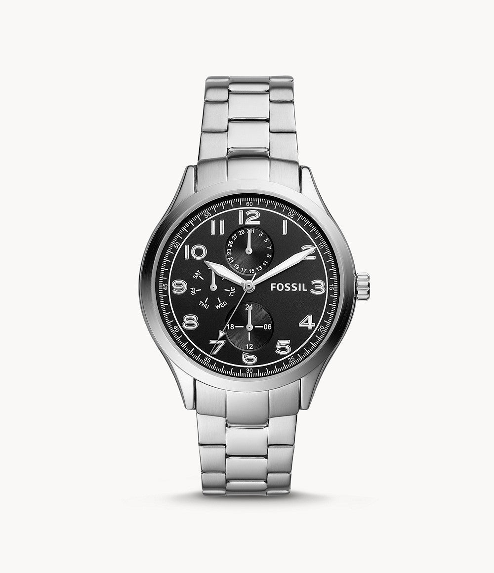 Orologio Uomo Acciaio Fossil  Cronografo Nero BQ2484