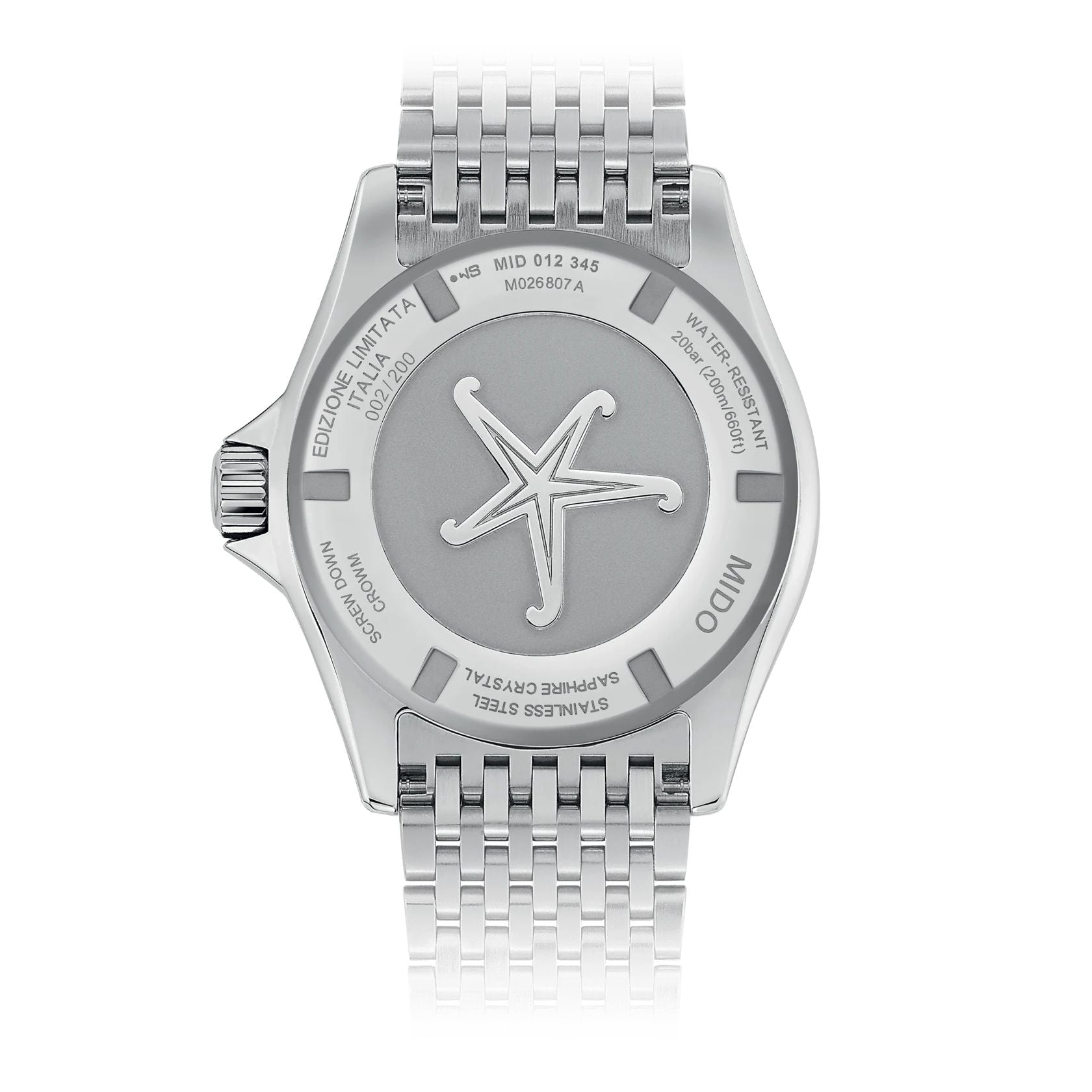 Orologio Uomo Mido Acciaio Automatico Data Cinturino Tessuto Blu M0268071104100