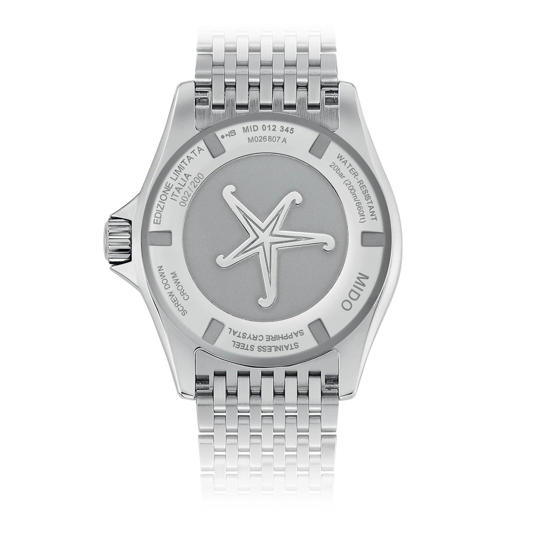 Orologio Uomo Mido Acciaio Automatico Data Cinturino Tessuto Blu M0268071104100