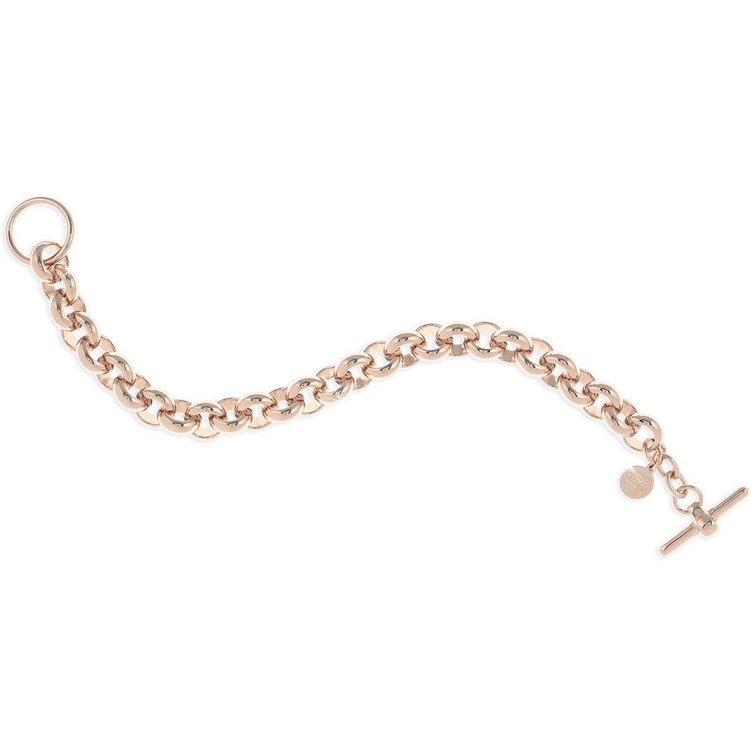 Bracciale Donna Unoaerre Bronzo Rosato Maglia Rolò Liscia 418237