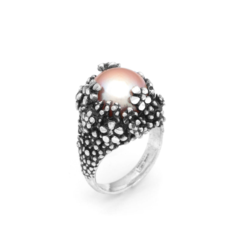 Anello Donna Giovanni Raspini Argento 925 Blossom Perla Rosa Grande 11938/16