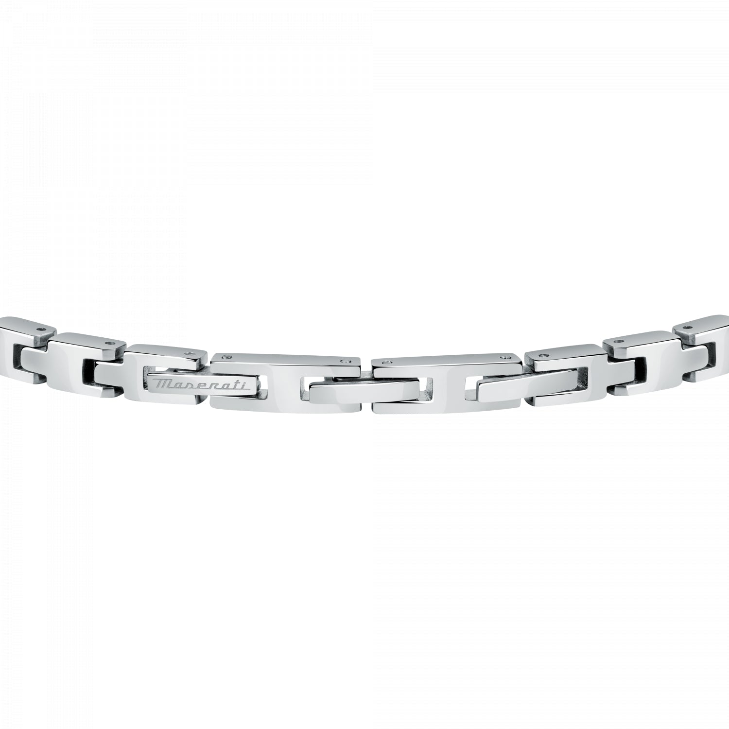 Bracciale Uomo Acciaio Maserati con Centrale semirigido Logato con zirconi JM521ATY12