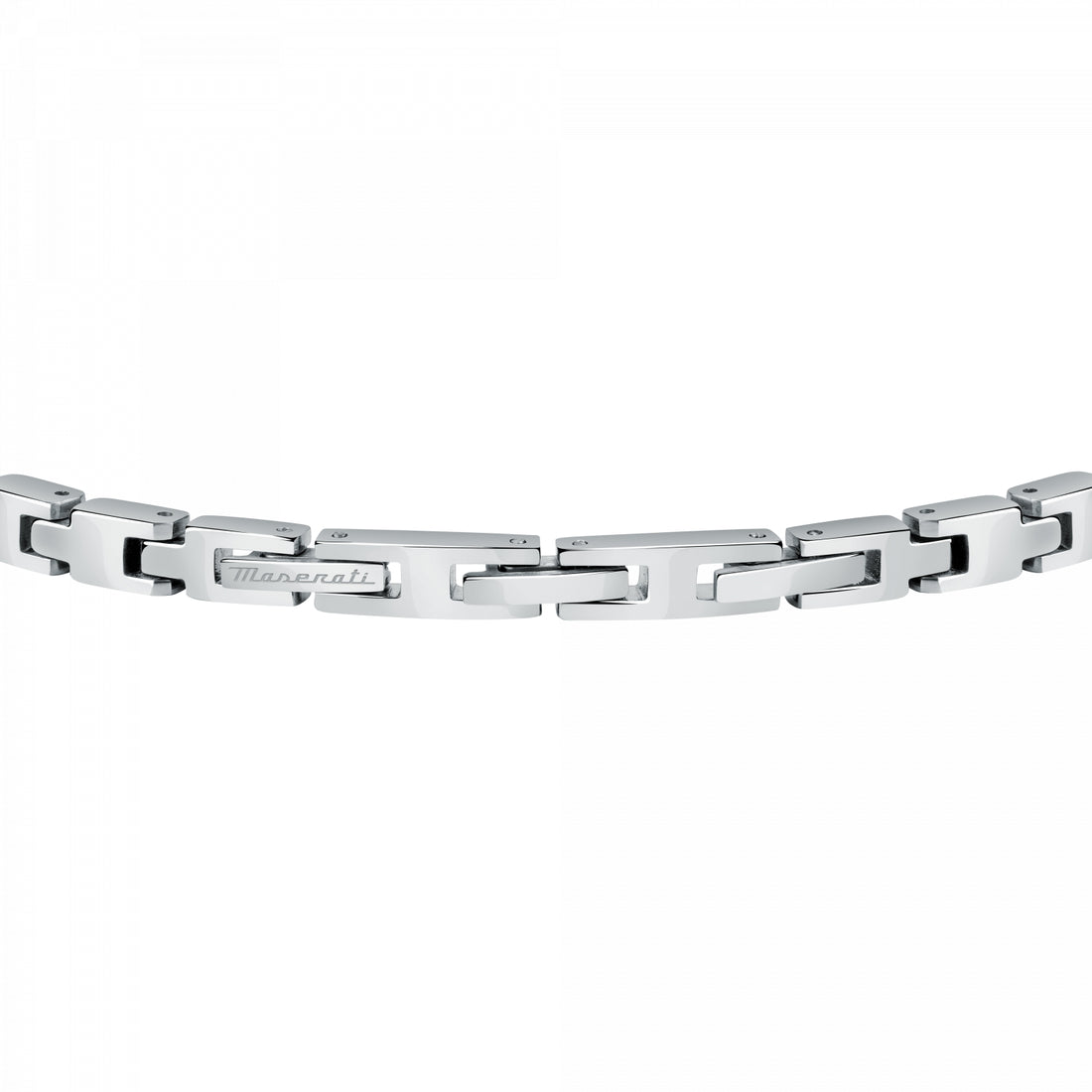 Bracciale Uomo Acciaio Maserati con Centrale semirigido Logato con zirconi JM521ATY12