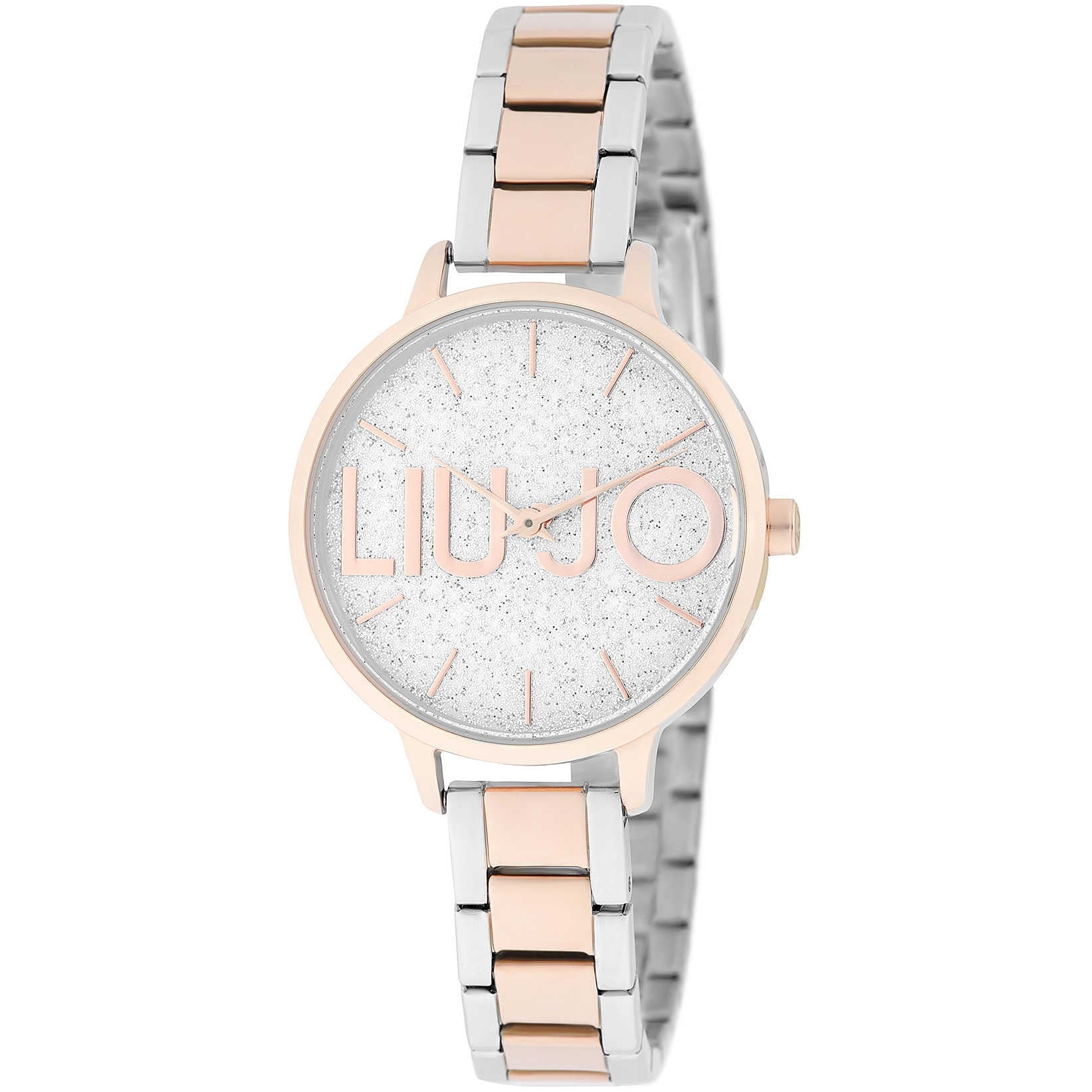 Orologio Donna Liu Jo Acciaio Rosè Solo Tempo Quarzo quadrante glitterato TLJ1789