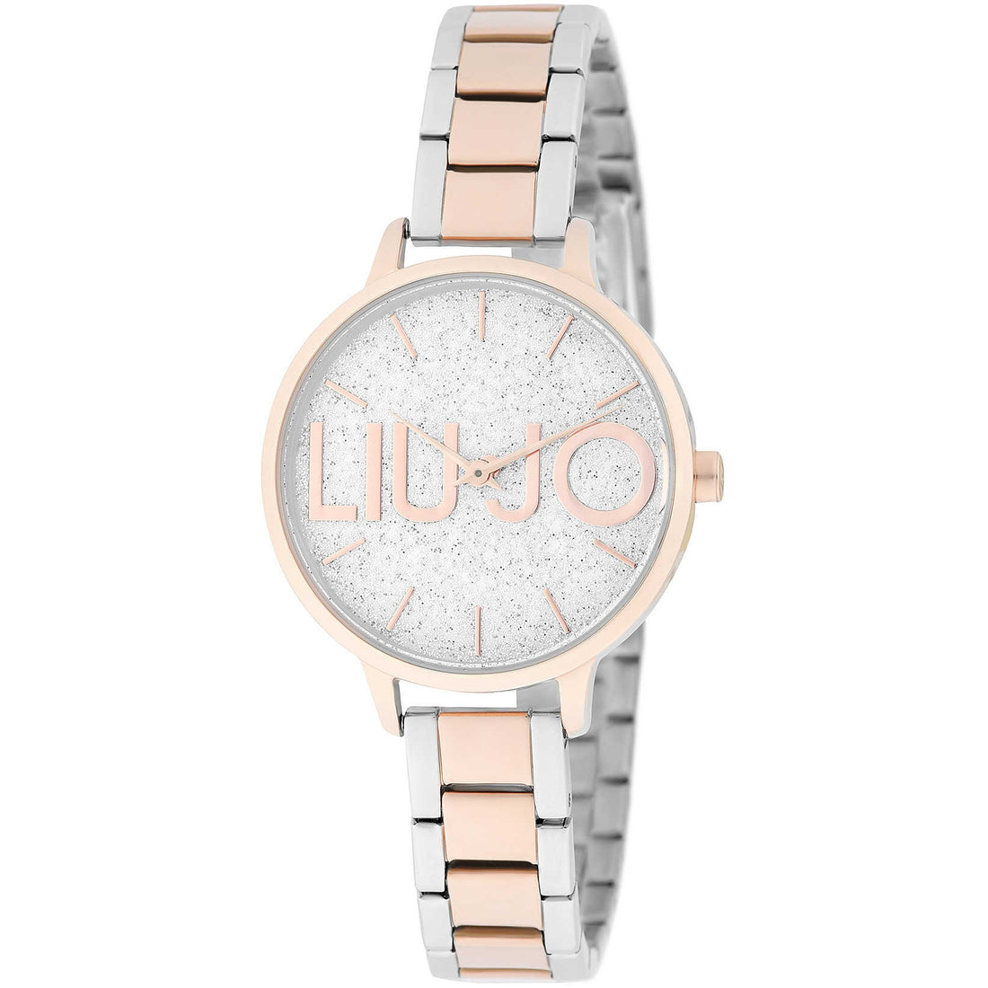 Orologio Donna Liu Jo Acciaio Rosè Solo Tempo Quarzo quadrante glitterato TLJ1789