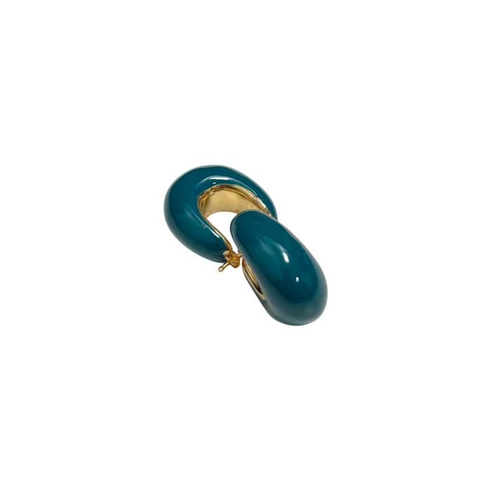 Orecchini Donna Le Gioie di Mavi Argento Smalto Blu Petrolio ORE243/G33