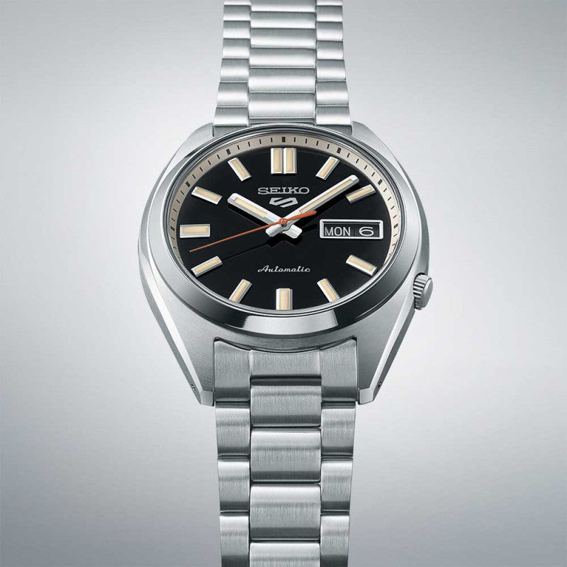 Orologio Uomo Seiko 5 Automatico Nero Riedizione Anni 70 SRPK89K1