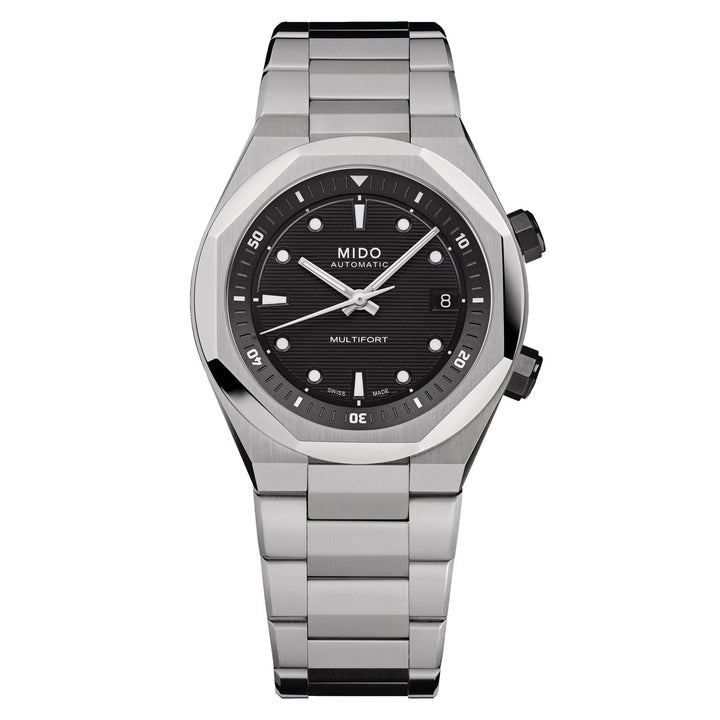 Orologio Uomo Mido Automatico Multifort 8 Due Corone Nero M0475071705100