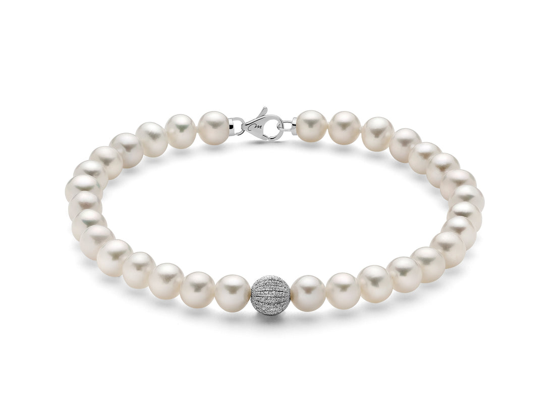 Bracciale Donna Miluna Perle Con un Inserto In Oro Bianco PBR2534V