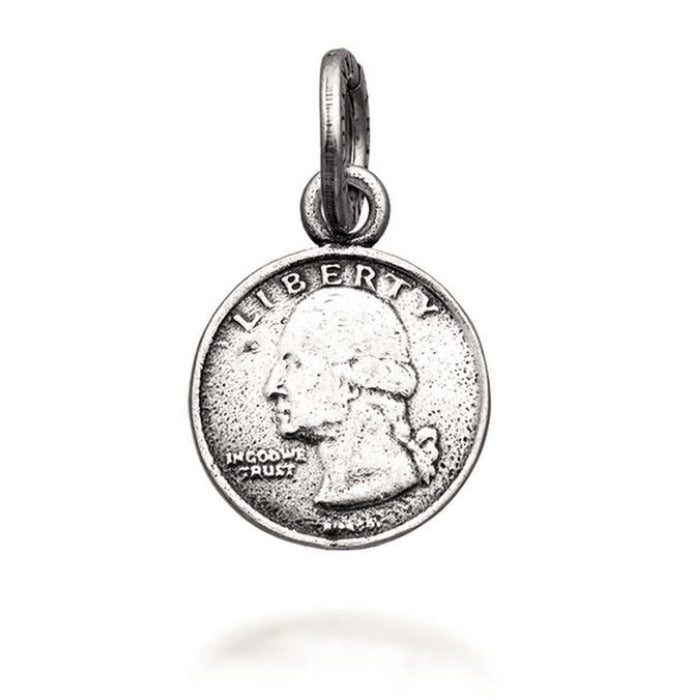 Charm Unisex Giovanni Raspini Argento 925 Moneta Quarto Di Dollaro 06470
