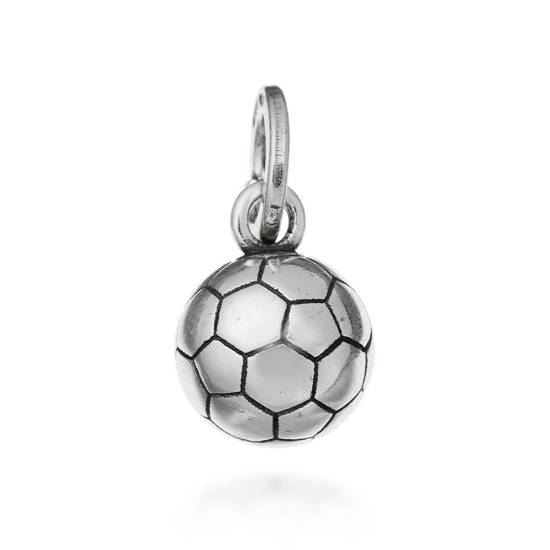 Charm Unisex Giovanni Raspini Argento 925 Pallone Da Calcio Realizzato A Mano 10440