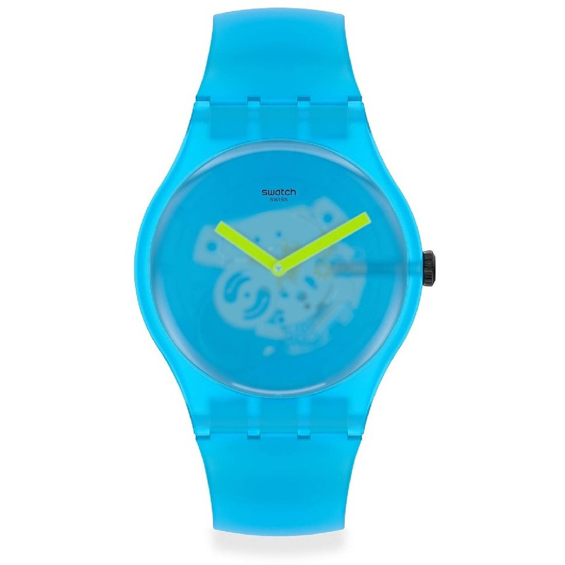 Orologio Donna Silicone Gomma Swatch Solo Tempo Quarzo Ocean Blur SUOS112