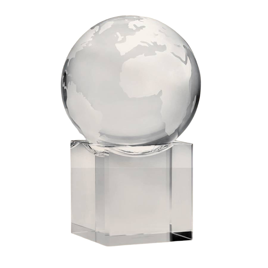 Scultura Ottaviani Mappa Mondo Cristallo Trasparente Lucido 800255