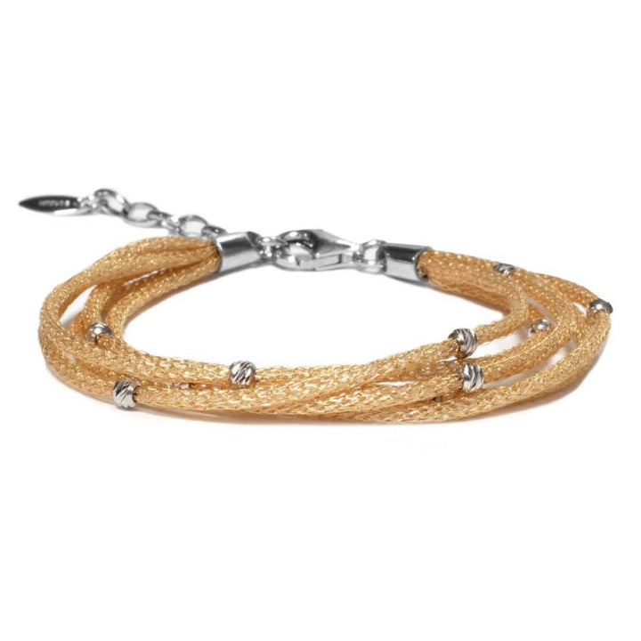 Bracciale Donna Borsari Venere Argento 925 Filato Metallico Oro BR-Venere01P