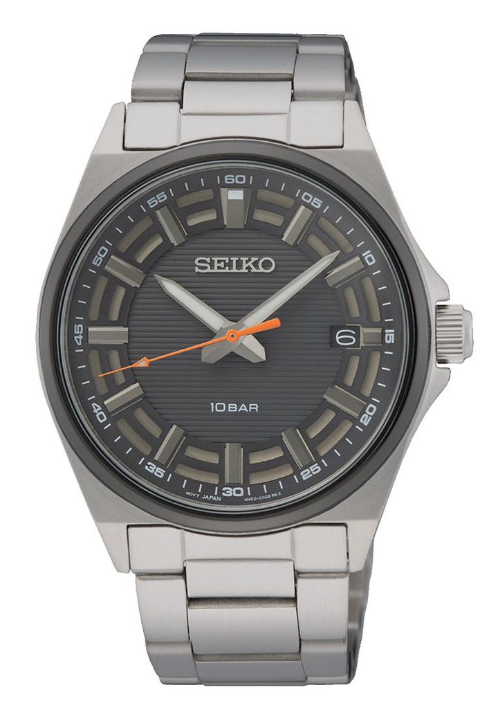 Orologio Uomo Seiko Quarzo Solo Tempo Data Acciaio Satinato SUR507P1