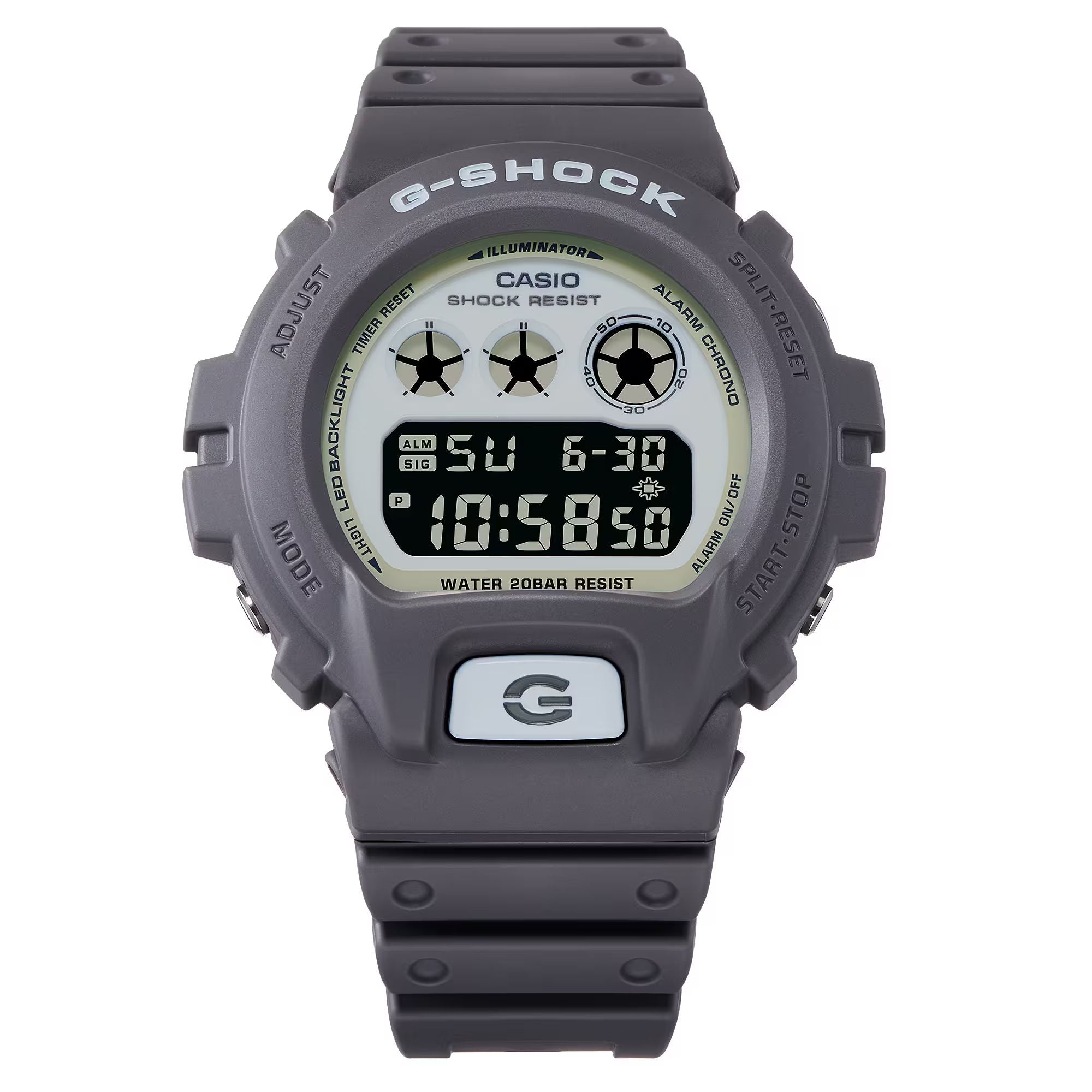 Orologio Uomo Casio G-SHOCK Quarzo Digitale Grigio Bianco DW-6900HD-8ER