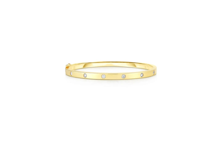 Bracciale Uomo Liu Jo Acciaio Dorato Rigido liscio con zirconi LJ2457